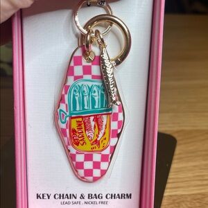 Pink and Gold Sardine Key Chain & Bag Charm NWT